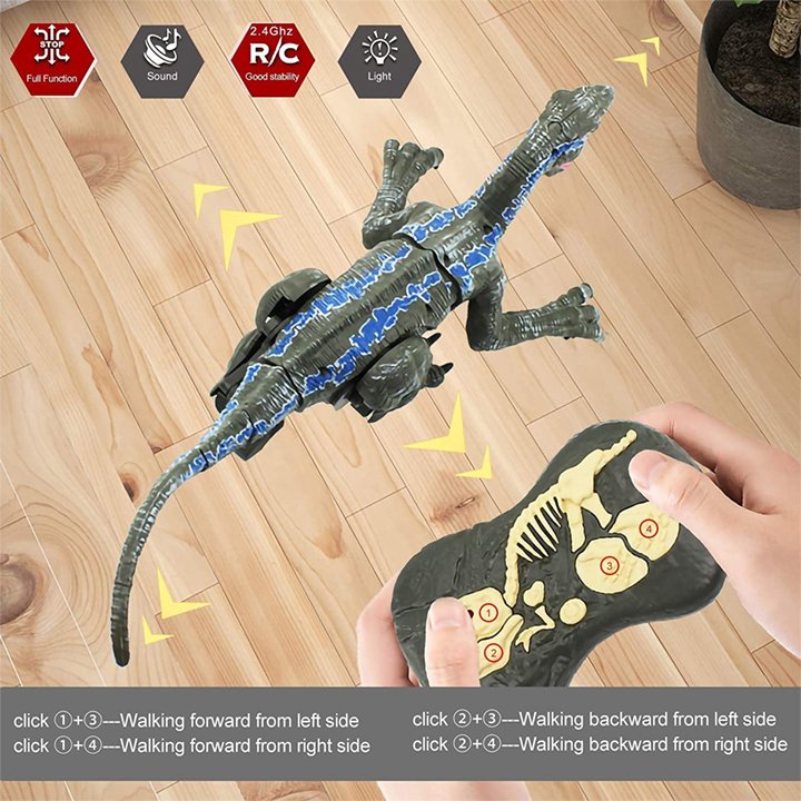 🔥Hot Bee Remote Control Dinosaur Toys, Walking Robot Dinosaur w/ Roaring Sounds